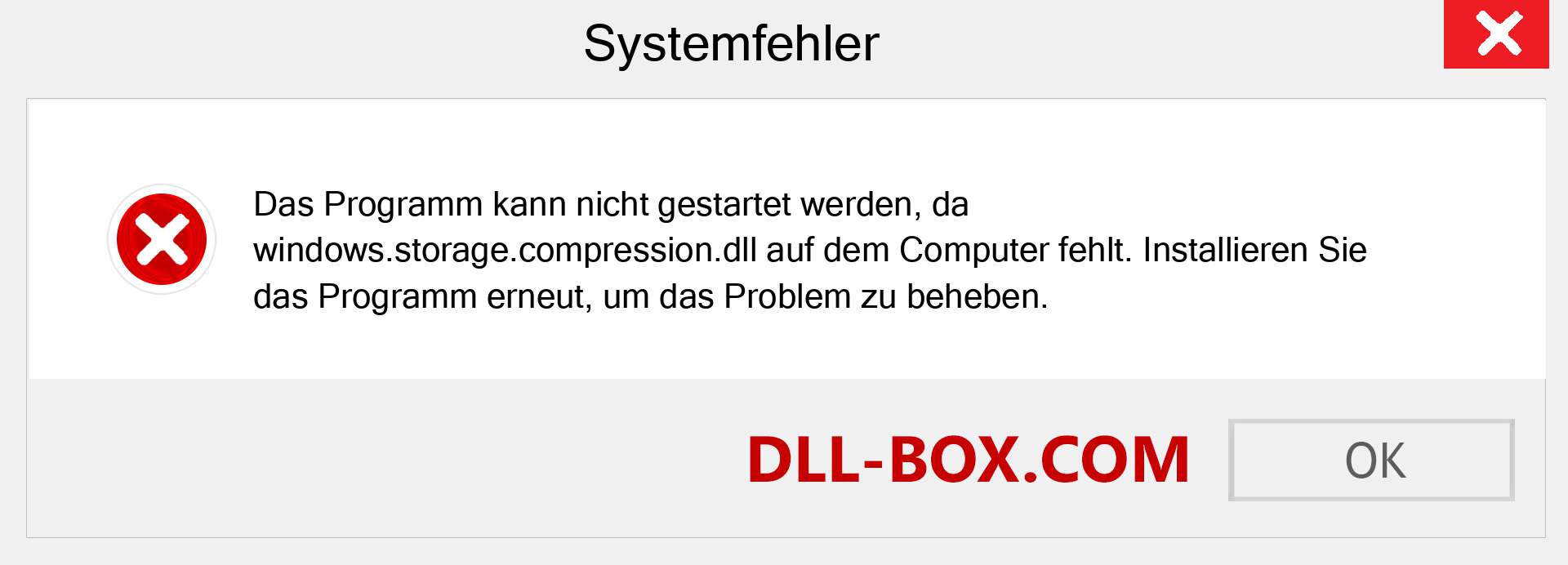 windows.storage.compression.dll-Datei fehlt?. Download für Windows 7, 8, 10 - Fix windows.storage.compression dll Missing Error unter Windows, Fotos, Bildern