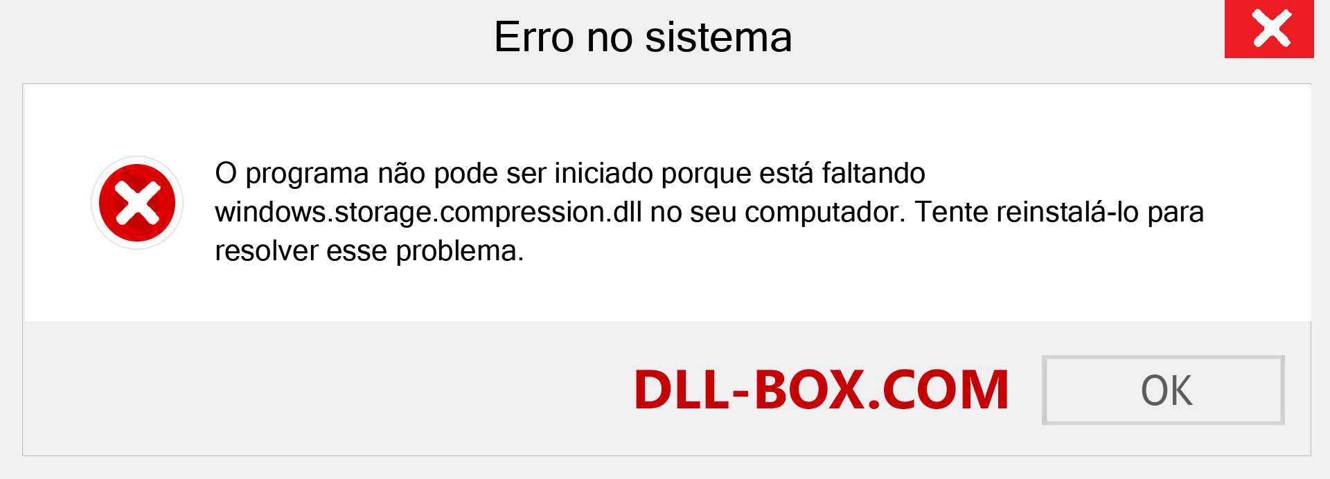 Arquivo windows.storage.compression.dll ausente ?. Download para Windows 7, 8, 10 - Correção de erro ausente windows.storage.compression dll no Windows, fotos, imagens